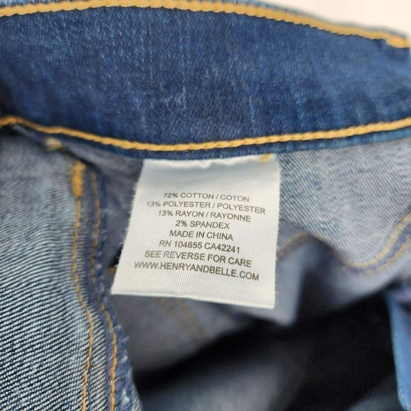 Henry Belle Super Skinny Ankle Jeans 27 Medium Wash Distressed Cotton Stretchy - Picture 8 of 13